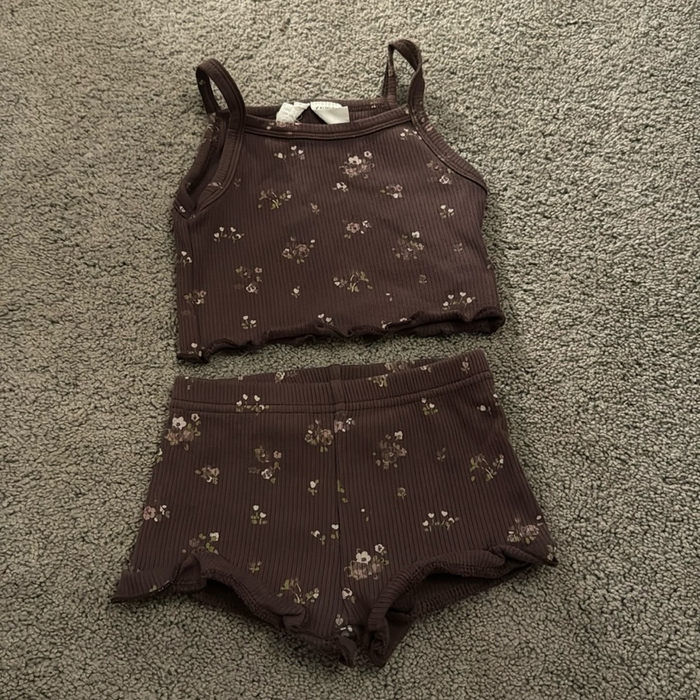 Jamie Kay Petite Fluer Ribbed Midi Singlet & Shorts